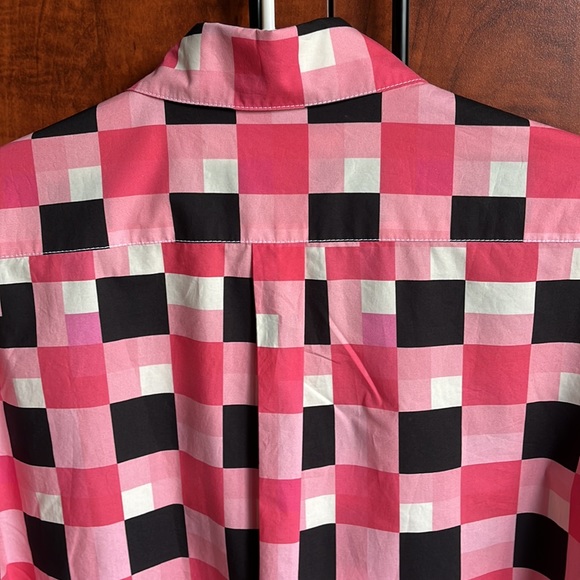 Marni Pieces Poplin Checked button down cotton long sleeve shirt / size 38 or 4 - Picture 5 of 16